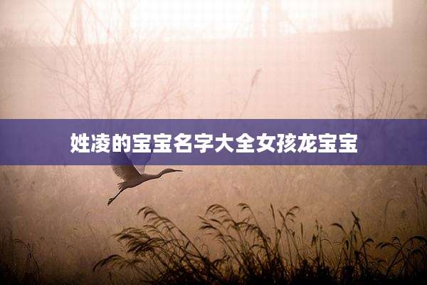 姓凌的宝宝名字大全女孩龙宝宝
