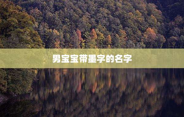 男宝宝带墨字的名字
