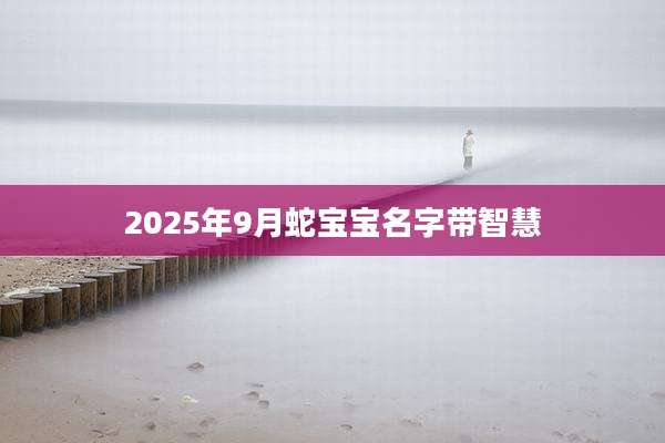 2025年9月蛇宝宝名字带智慧