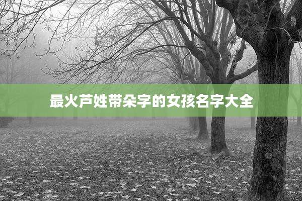 最火芦姓带朵字的女孩名字大全