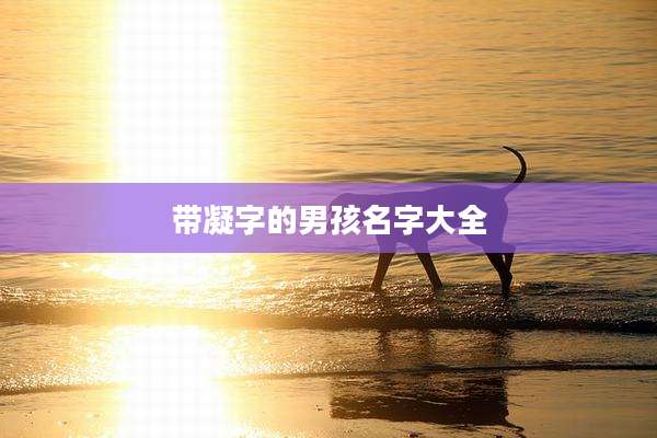 带凝字的男孩名字大全