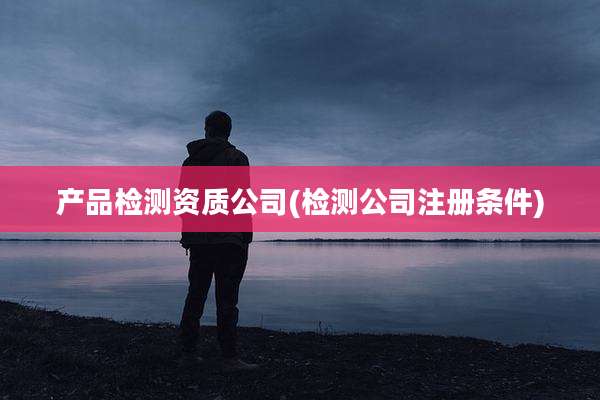 产品检测资质公司(检测公司注册条件)