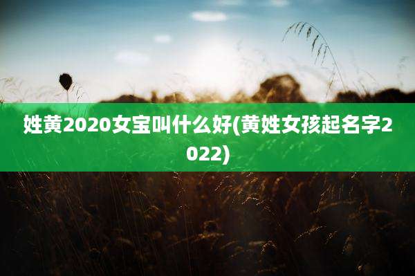 姓黄2020女宝叫什么好(黄姓女孩起名字2022)