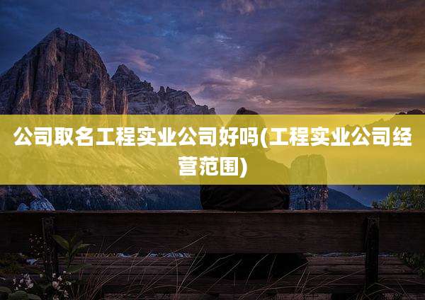 公司取名工程实业公司好吗(工程实业公司经营范围)