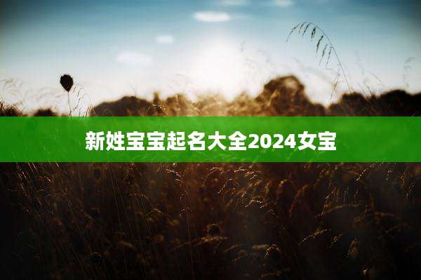 新姓宝宝起名大全2024女宝