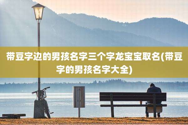 带豆字边的男孩名字三个字龙宝宝取名(带豆字的男孩名字大全)