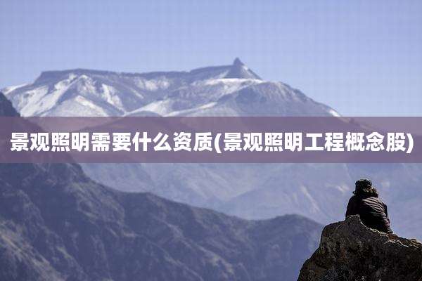 景观照明需要什么资质(景观照明工程概念股)