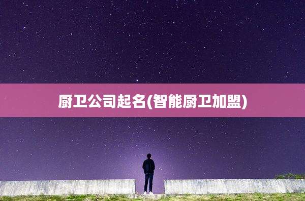 厨卫公司起名(智能厨卫加盟)
