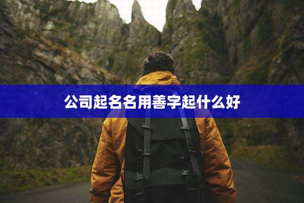 公司起名名用善字起什么好
