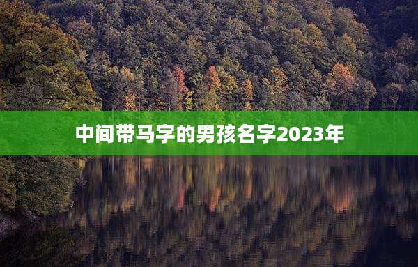 中间带马字的男孩名字2023年
