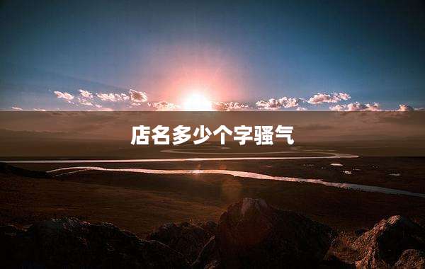 店名多少个字骚气