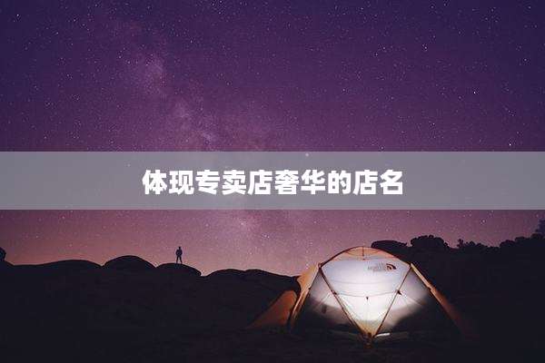 体现专卖店奢华的店名