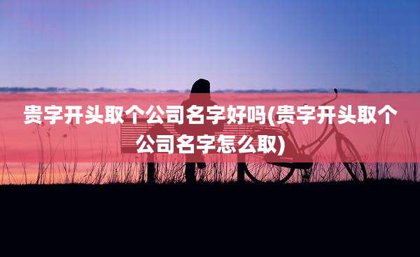 贵字开头取个公司名字好吗(贵字开头取个公司名字怎么取)