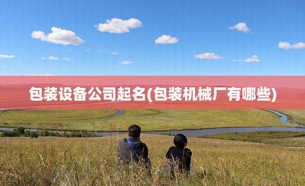 包装设备公司起名(包装机械厂有哪些)