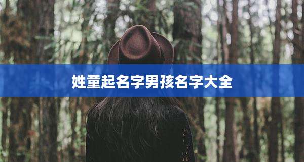 姓童起名字男孩名字大全