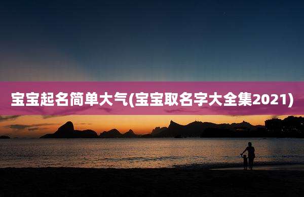 宝宝起名简单大气(宝宝取名字大全集2021)