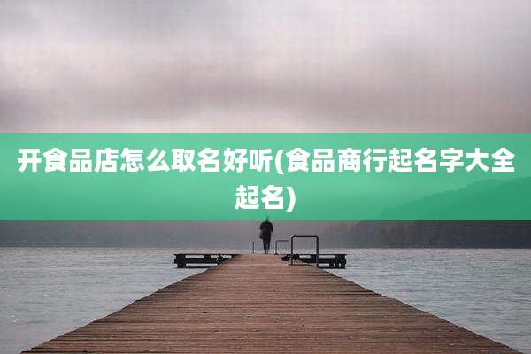 开食品店怎么取名好听(食品商行起名字大全起名)