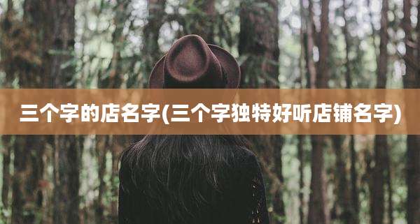 三个字的店名字(三个字独特好听店铺名字)