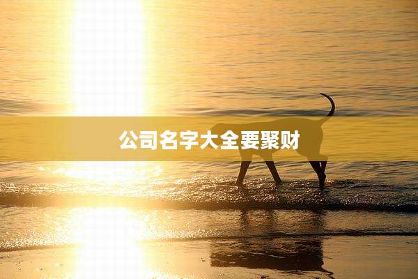 公司名字大全要聚财