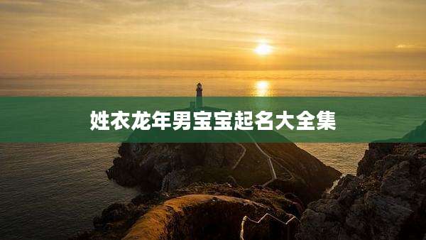 姓衣龙年男宝宝起名大全集