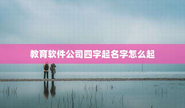 教育软件公司四字起名字怎么起