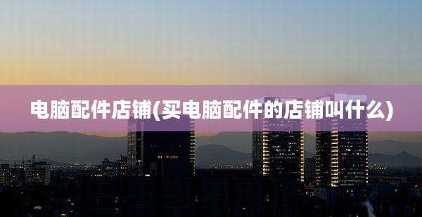 电脑配件店铺(买电脑配件的店铺叫什么)