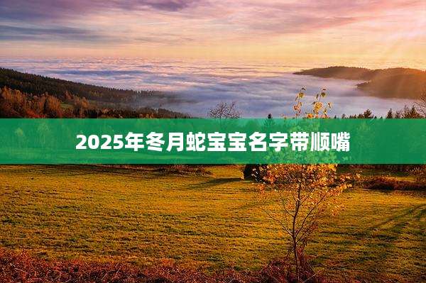 2025年冬月蛇宝宝名字带顺嘴
