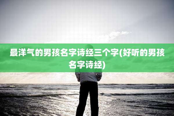 最洋气的男孩名字诗经三个字(好听的男孩名字诗经)