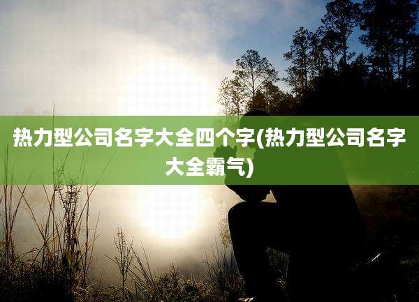 热力型公司名字大全四个字(热力型公司名字大全霸气)