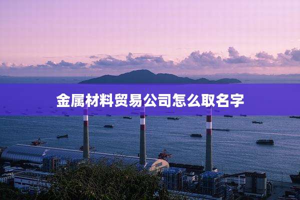 金属材料贸易公司怎么取名字