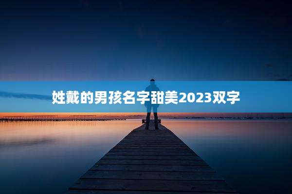 姓戴的男孩名字甜美2023双字