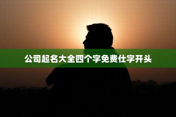 公司起名大全四个字免费仕字开头
