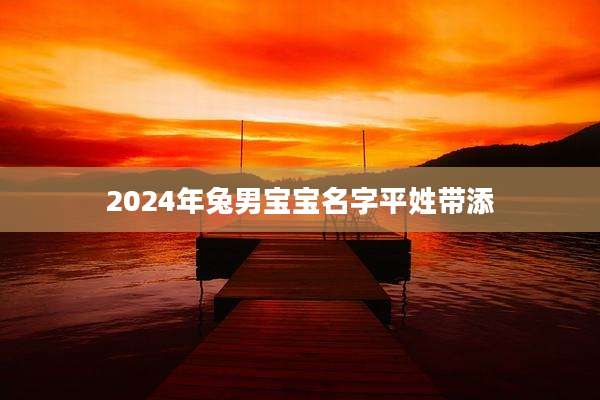 2024年兔男宝宝名字平姓带添
