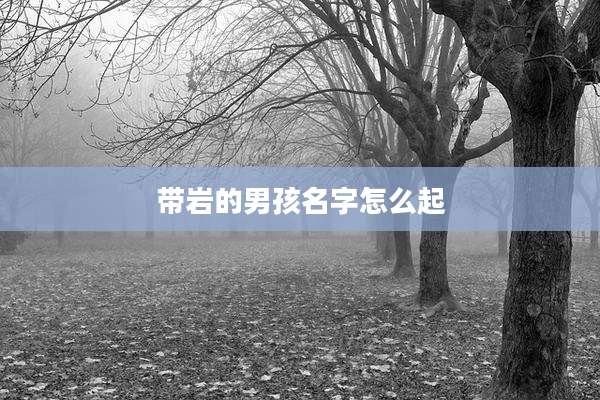 带岩的男孩名字怎么起