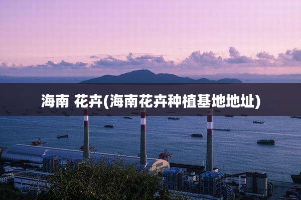 海南 花卉(海南花卉种植基地地址)