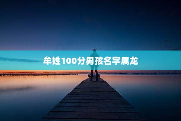 牟姓100分男孩名字属龙