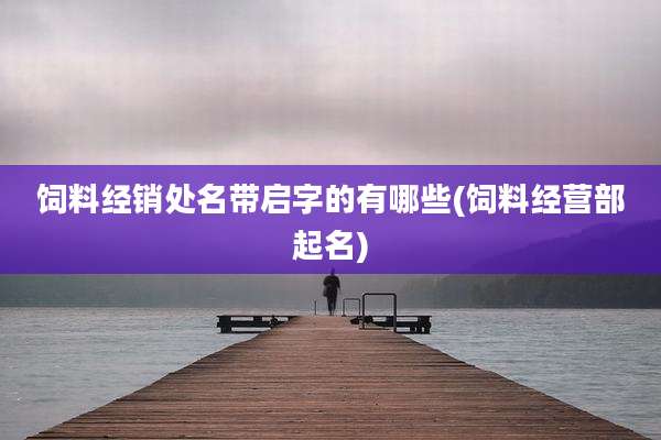 饲料经销处名带启字的有哪些(饲料经营部起名)