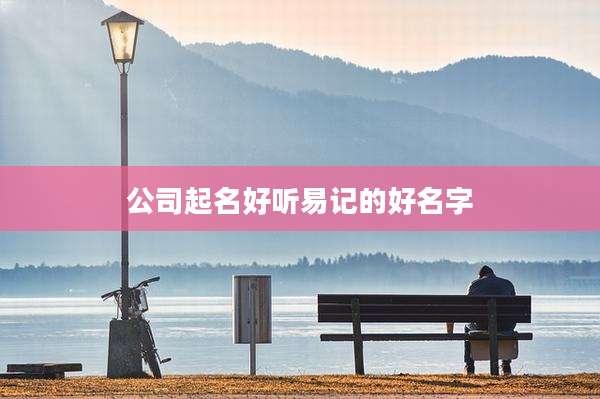 公司起名好听易记的好名字