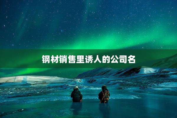 钢材销售里诱人的公司名