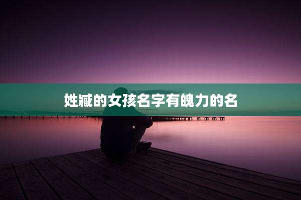 姓臧的女孩名字有魄力的名
