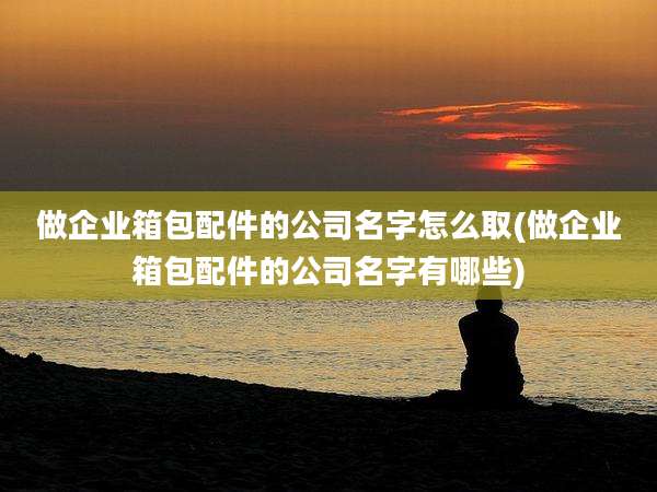 做企业箱包配件的公司名字怎么取(做企业箱包配件的公司名字有哪些)
