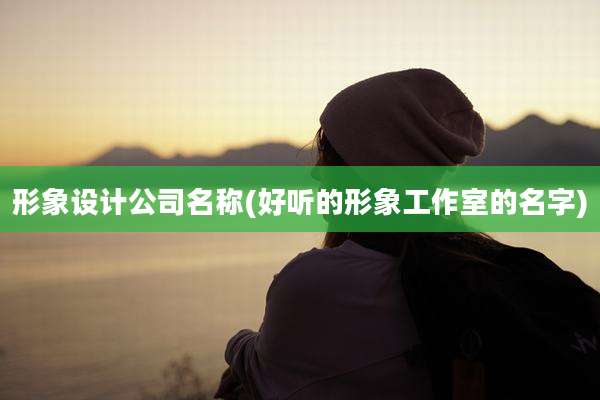 形象设计公司名称(好听的形象工作室的名字)