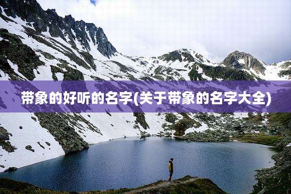 带象的好听的名字(关于带象的名字大全)