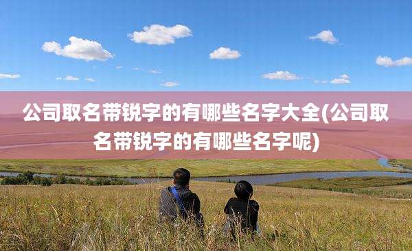 公司取名带锐字的有哪些名字大全(公司取名带锐字的有哪些名字呢)