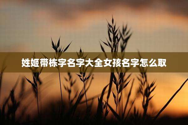姓姬带栋字名字大全女孩名字怎么取