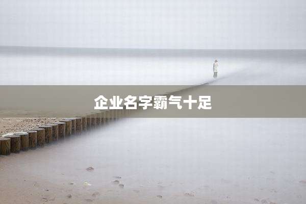 企业名字霸气十足