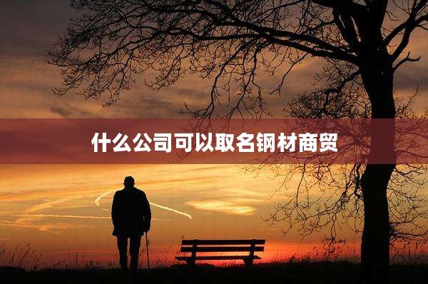 什么公司可以取名钢材商贸