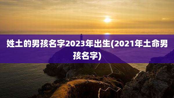 姓土的男孩名字2023年出生(2021年土命男孩名字)