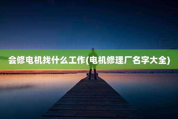 会修电机找什么工作(电机修理厂名字大全)