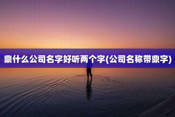 鼎什么公司名字好听两个字(公司名称带鼎字)
